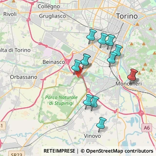 Mappa Via Rond? Bernardo, 10092 Borgaretto TO, Italia (3.77923)