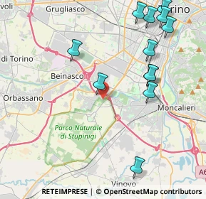 Mappa Via Rond? Bernardo, 10092 Borgaretto TO, Italia (4.89333)