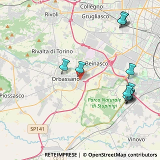Mappa Via Battista Pininfarina, 10043 Orbassano TO, Italia (5.20917)