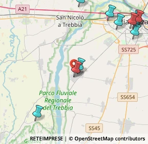 Mappa Via Guglielmo Marconi, 29020 Gossolengo PC, Italia (5.48917)