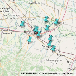 Mappa Strada per Muradello, 29010 Pontenure PC, Italia (10.63333)