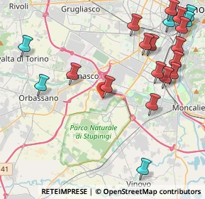 Mappa Via Nino Bixio, 10092 Beinasco TO, Italia (5.6055)