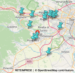 Mappa Via Avogadro, 10090 Bruino TO, Italia (7.64385)