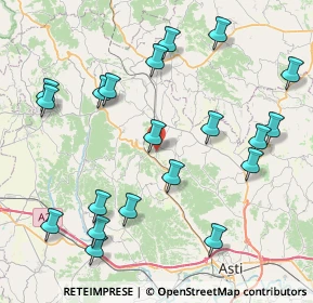 Mappa 14025 Montechiaro d'Asti AT, Italia (9.475)