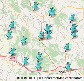 Mappa 14025 Montechiaro d'Asti AT, Italia (9.3635)