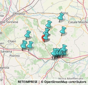 Mappa 14025 Montechiaro d'Asti AT, Italia (12.335)