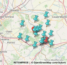 Mappa 14025 Montechiaro d'Asti AT, Italia (11.92684)