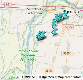 Mappa Localita Caratta, 29020 Gossolengo PC, Italia (2.98714)