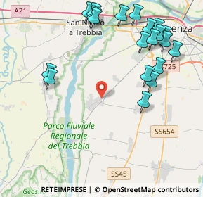 Mappa Localita Caratta, 29020 Gossolengo PC, Italia (5.0955)