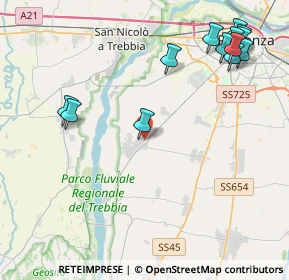 Mappa Localita Caratta, 29020 Gossolengo PC, Italia (5.29615)