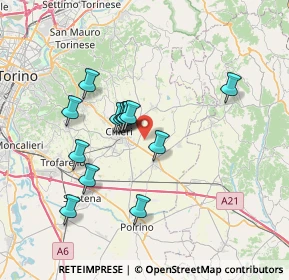 Mappa Via Luigi Pirandello, 10023 Chieri TO, Italia (6.28231)