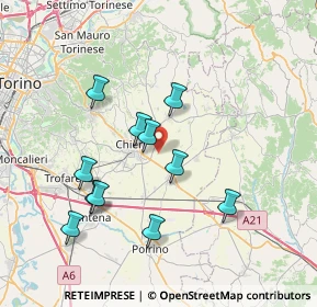 Mappa Via Luigi Pirandello, 10023 Chieri TO, Italia (7.02)