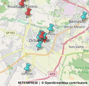 Mappa Via A. Marconi, 10043 Orbassano TO, Italia (1.89636)