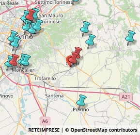 Mappa Via Calcaterra, 10023 Chieri TO, Italia (10.829)