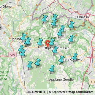 Mappa Via Albert Einstein, 22077 Olgiate Comasco CO, Italia (3.8685)