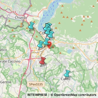 Mappa Via Felice Scolari, 22100 Como CO, Italia (2.86273)