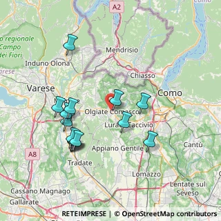 Mappa Via Battisti, 22077 Olgiate Comasco CO, Italia (7.37857)