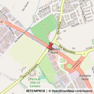 Mappa Via del Commercio, 36060 Romano d'Ezzelino, Vicenza (Veneto)