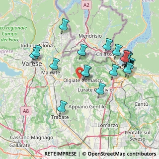 Mappa Via Fedele Martinelli, 22077 Olgiate Comasco CO, Italia (8.081)