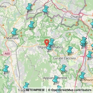 Mappa Via Fedele Martinelli, 22077 Olgiate Comasco CO, Italia (6.671)