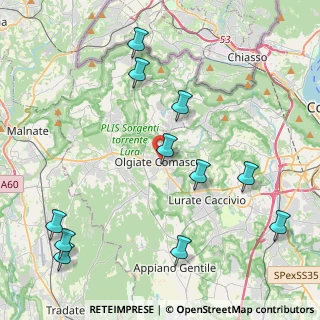 Mappa Via Giuseppe Garibaldi, 22077 Olgiate Comasco CO, Italia (5.04273)