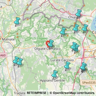 Mappa Via Lucini, 22077 Olgiate Comasco CO, Italia (5.54286)