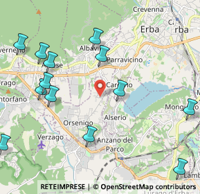 Mappa Via Carducci, 22030 Orsenigo CO, Italia (2.54231)