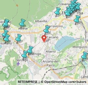 Mappa Via Carducci, 22030 Orsenigo CO, Italia (3.0365)