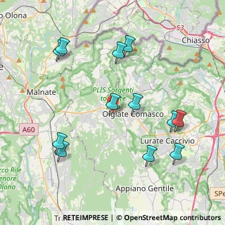 Mappa Via Achille Grandi, 22077 Olgiate Comasco CO, Italia (4.39417)