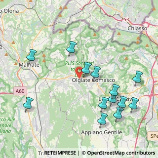 Mappa Via Achille Grandi, 22077 Olgiate Comasco CO, Italia (4.66154)
