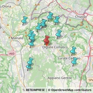 Mappa Via Achille Grandi, 22077 Olgiate Comasco CO, Italia (3.88133)