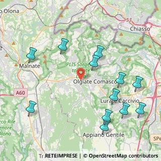 Mappa Via Achille Grandi, 22077 Olgiate Comasco CO, Italia (4.9275)