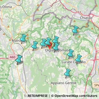 Mappa Via Achille Grandi, 22077 Olgiate Comasco CO, Italia (3.63833)