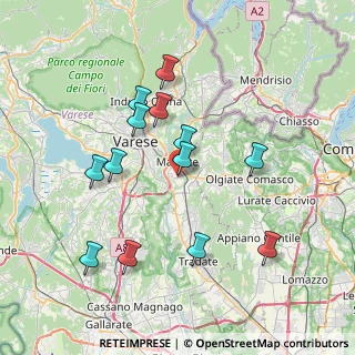 Mappa Via Giacomo Brodolini, 21046 Malnate VA, Italia (7.26154)