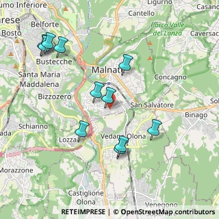 Mappa Via Giacomo Brodolini, 21046 Malnate VA, Italia (2.07182)