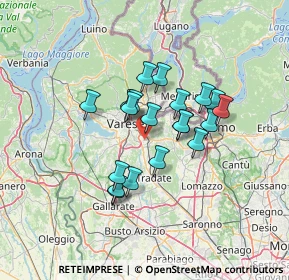 Mappa Via Giacomo Brodolini, 21046 Malnate VA, Italia (10.2345)