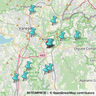 Mappa Via Giacomo Brodolini, 21046 Malnate VA, Italia (4.09231)