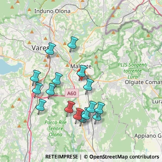 Mappa Via Giacomo Brodolini, 21046 Malnate VA, Italia (3.9375)