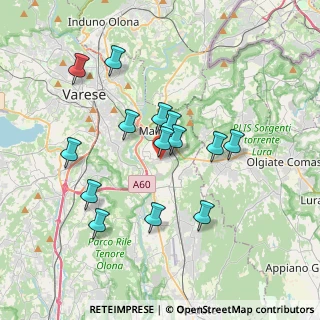 Mappa Via Giacomo Brodolini, 21046 Malnate VA, Italia (3.32857)