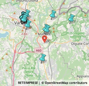 Mappa Via Giacomo Brodolini, 21046 Malnate VA, Italia (4.701)