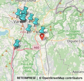 Mappa Via Giacomo Brodolini, 21046 Malnate VA, Italia (4.54308)