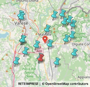 Mappa Via Giacomo Brodolini, 21046 Malnate VA, Italia (4.171)