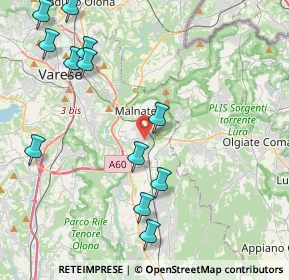 Mappa Via dei Tre Corsi, 21046 Malnate VA, Italia (5.20154)