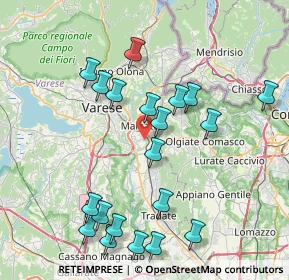 Mappa Via dei Tre Corsi, 21046 Malnate VA, Italia (8.478)
