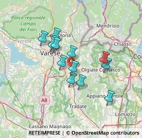 Mappa Via dei Tre Corsi, 21046 Malnate VA, Italia (5.48)