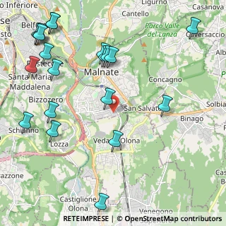 Mappa Via dei Tre Corsi, 21046 Malnate VA, Italia (2.7845)