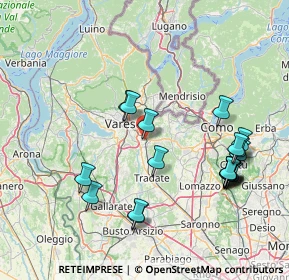 Mappa Via dei Tre Corsi, 21046 Malnate VA, Italia (16.6295)