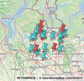 Mappa Via dei Tre Corsi, 21046 Malnate VA, Italia (9.745)