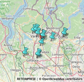 Mappa Via dei Tre Corsi, 21046 Malnate VA, Italia (9.19833)