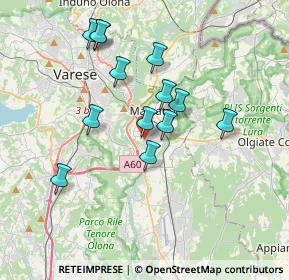 Mappa Via Pietro Calamandrei, 21046 Malnate VA, Italia (3.25923)